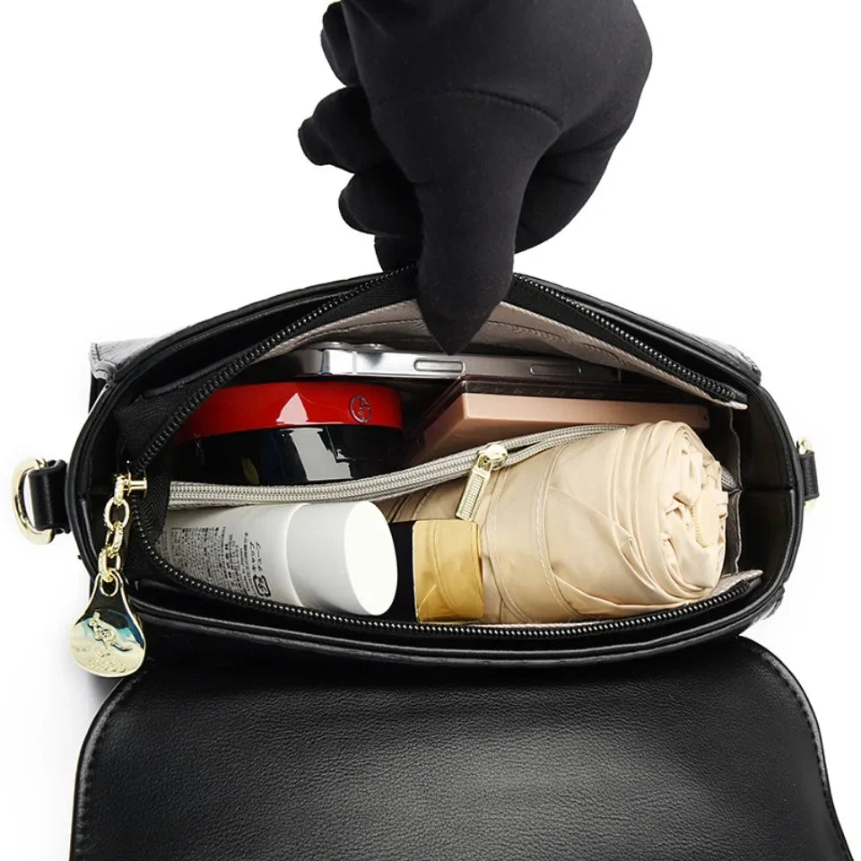 Premium Leather Crossbody Bags for Women Female Shoulder Messenger Bags Luxury Designer Handbags and Purses