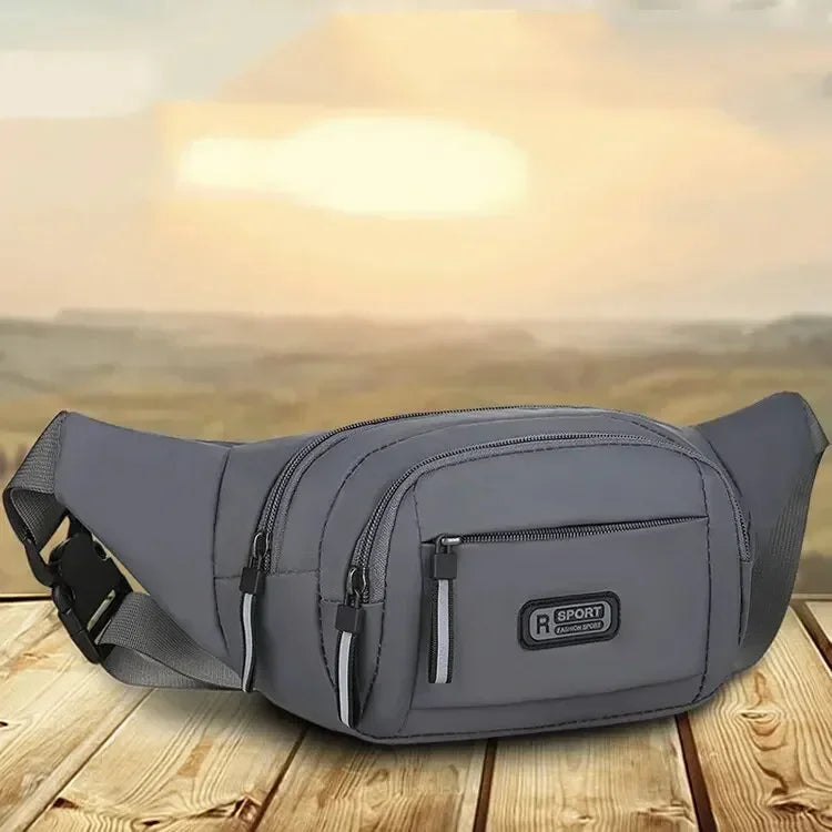 Men's Large Capacity Fitness Waist Pack Portable Anti Theft Ultra Thin Small Chest Bag Sports Outdoor Leisure Running Waist Bag