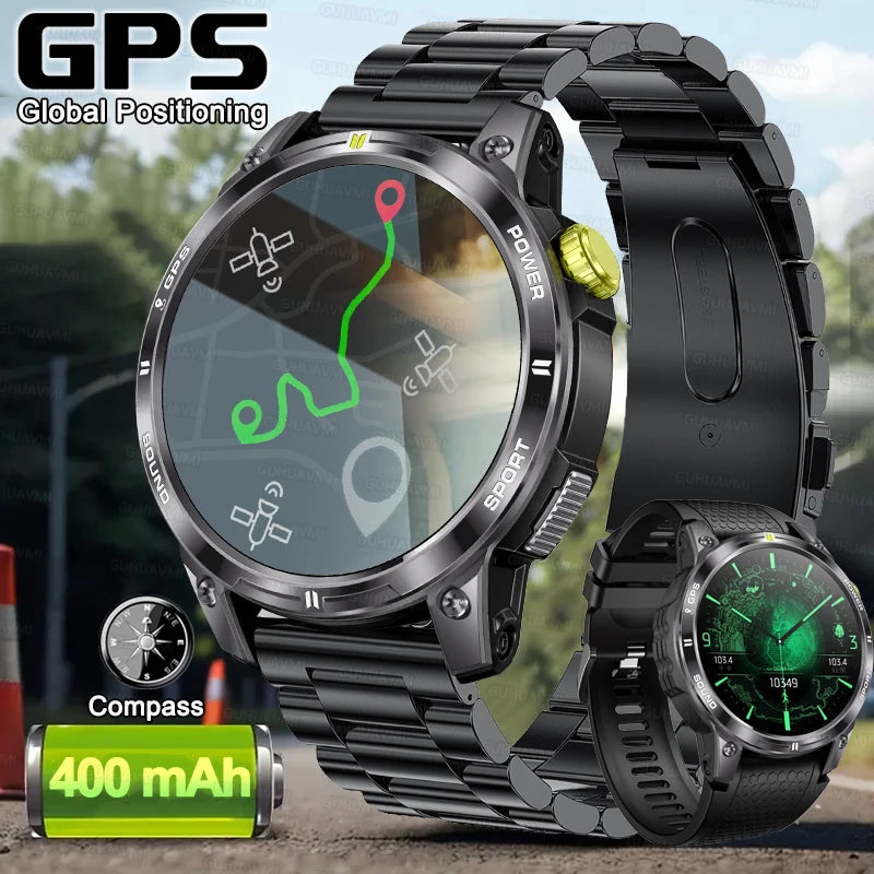 Outdoor Professional GPS Trajectory Smart Watch 1.5" HD Screen Waterproof Watches Bluetooth Call Smartwatch Men For Android IOS