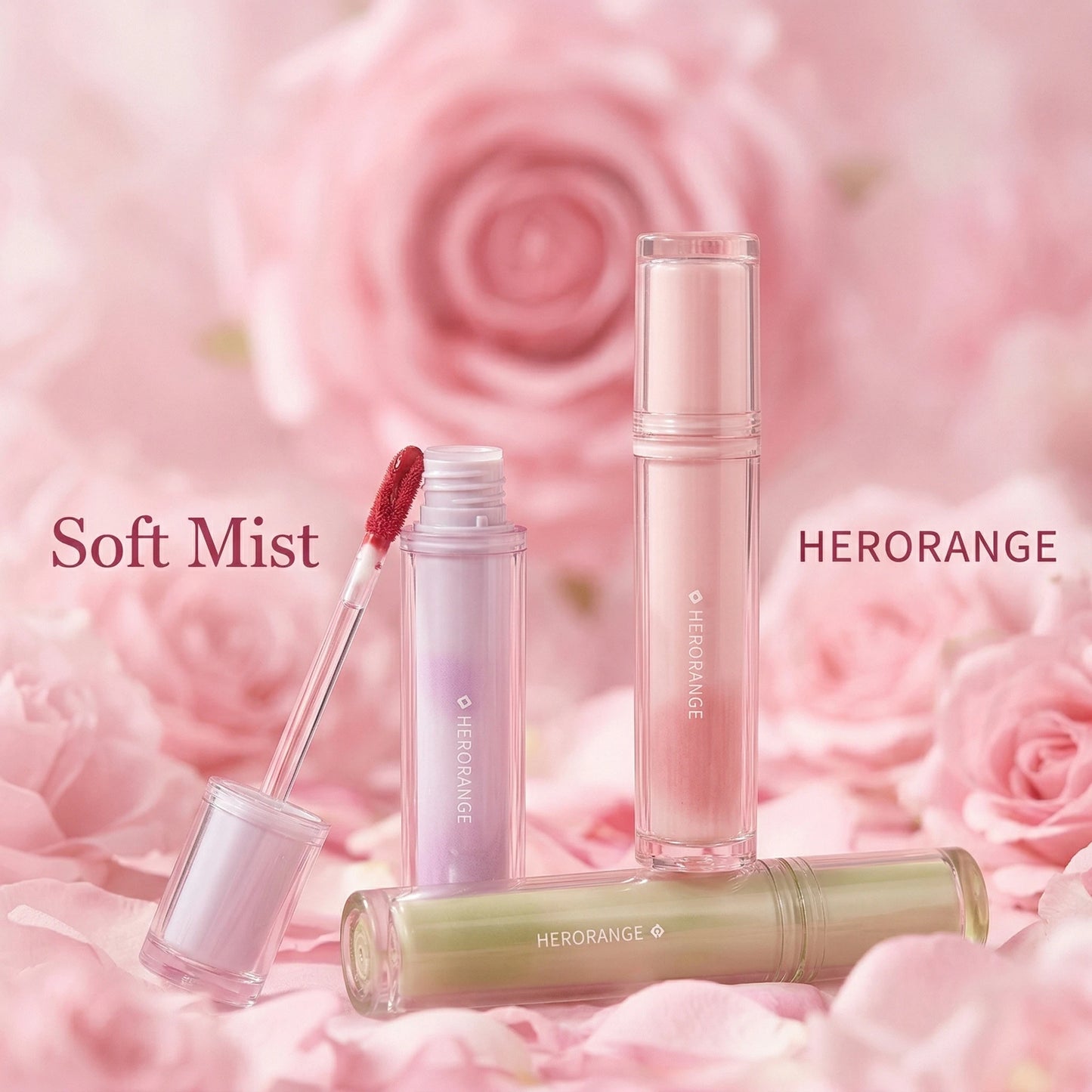 Herorange Iced Tea Gloss Lip Gloss Moisturizing Non-Drying Plump Lips Korean Style for Daily Bare Makeup