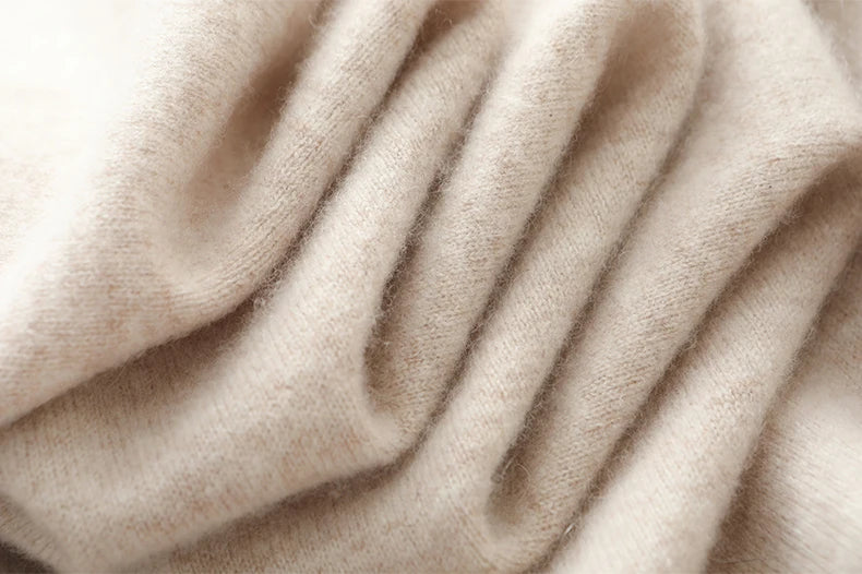 Women's Knitted Cashmere Sweater 100% Merino Wool Thickened Top Loose Long Sleeve Clothing Warm For Autumn And Winter YYY2442
