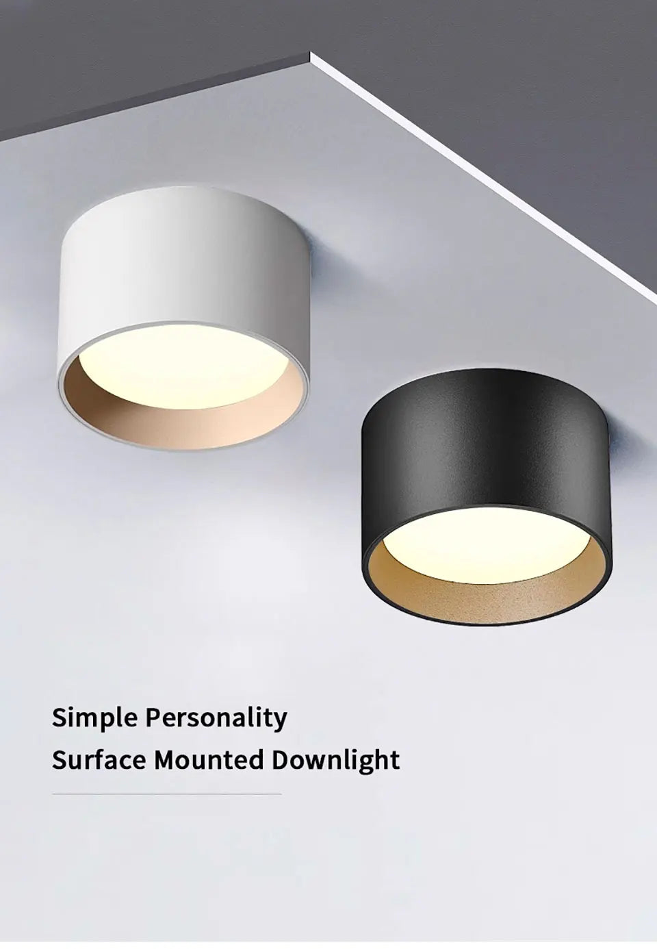 High Quality Small Ceiling Lamp Surface Mounted LED Downlight For Living Room Bedroom Kitchen Corridor Down Lights 220V 12W 15W