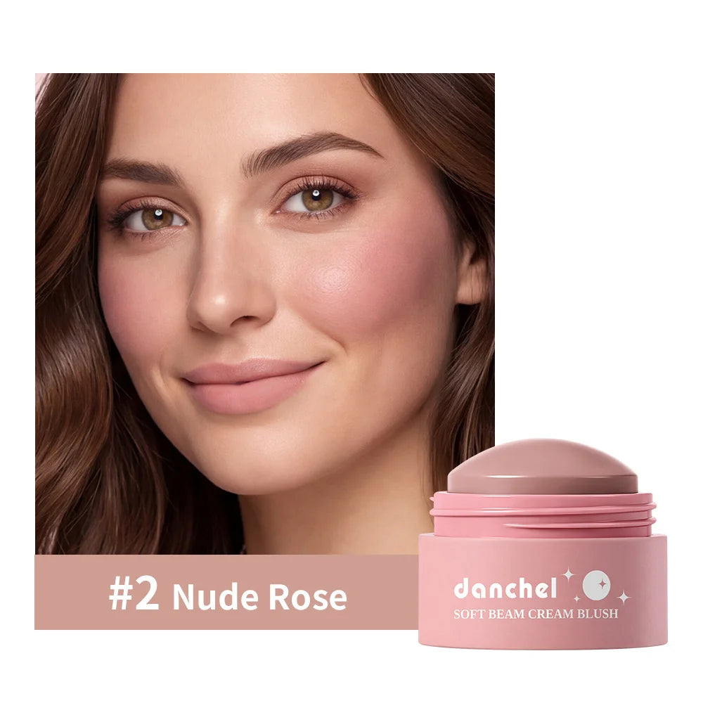 Natural Looking Matte Blush Stick Waterproof Long Lasting Hydrating Blendable Cream Blush Balm Lightweight Cheek Makeup Cosmetic