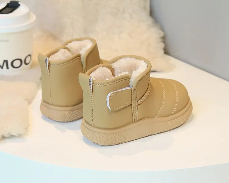 Winter Girl Outdoor Snow Boots New Causal Children's Cotton Boots for Boys Soft Warm Furry Hairy Kids Fashion School Ankle Boots