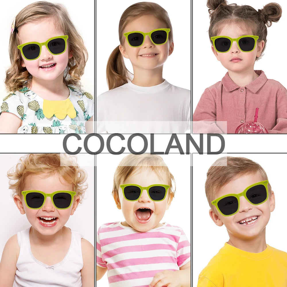 Kids Round Polarized Sunglasses Flexible Silicone Frame Cute Girls Sun Glasses  Boys Toddler Beach Eyewear UV Protection