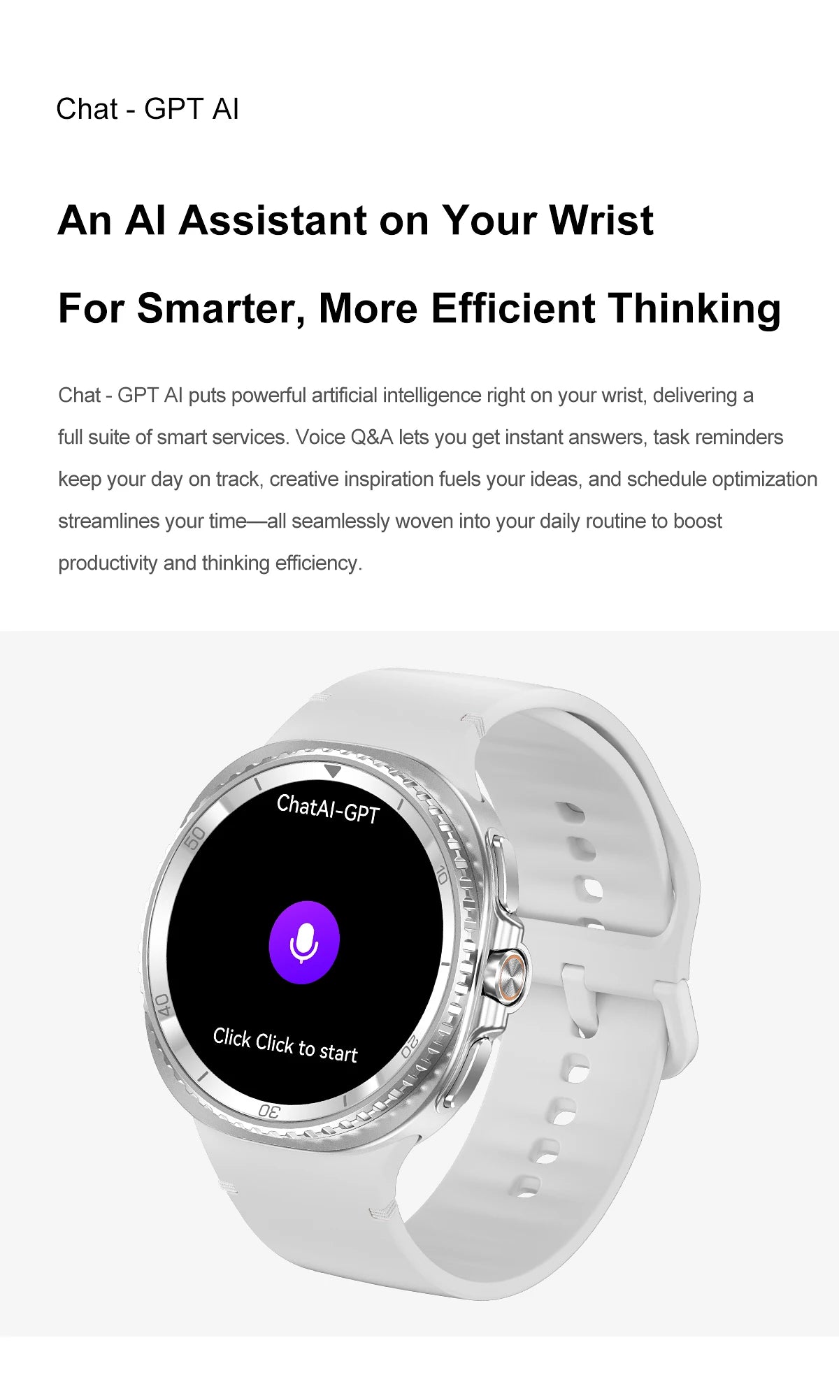 Smart Watch Man with Rotating Bezel AI Voice Assistant Receive Call 3ATM Waterproof Remote Music 1.43inch HD Screen Wristwatch