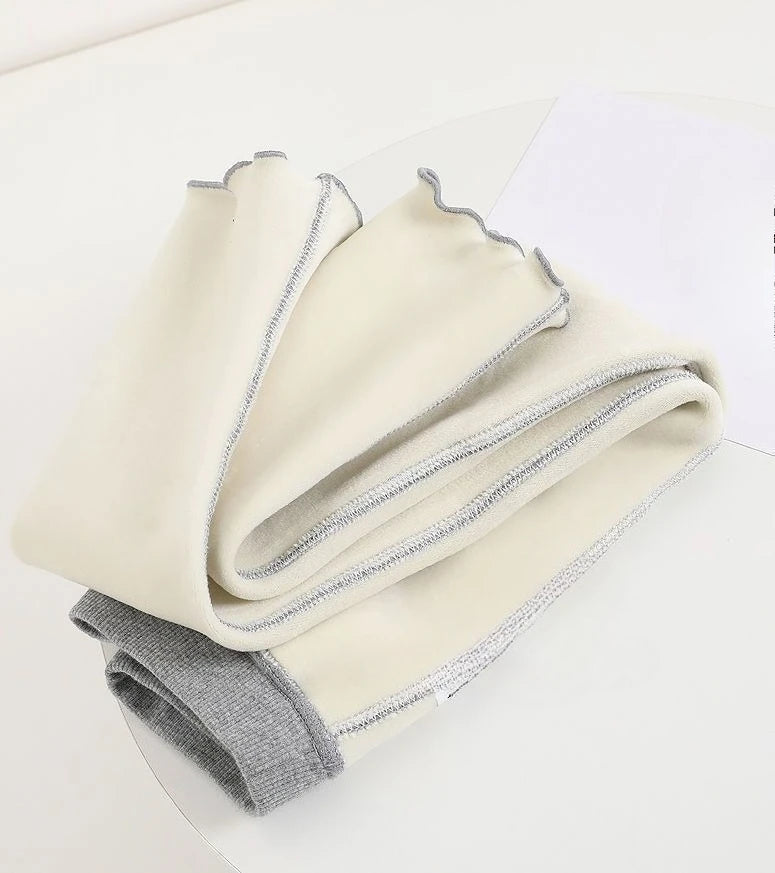 Autumn Winter Sweet Girls Legging Pants Kids Thick Warm Trousers Winter Warm Plush Trousers Elastic Waist Leggings Kids Pants