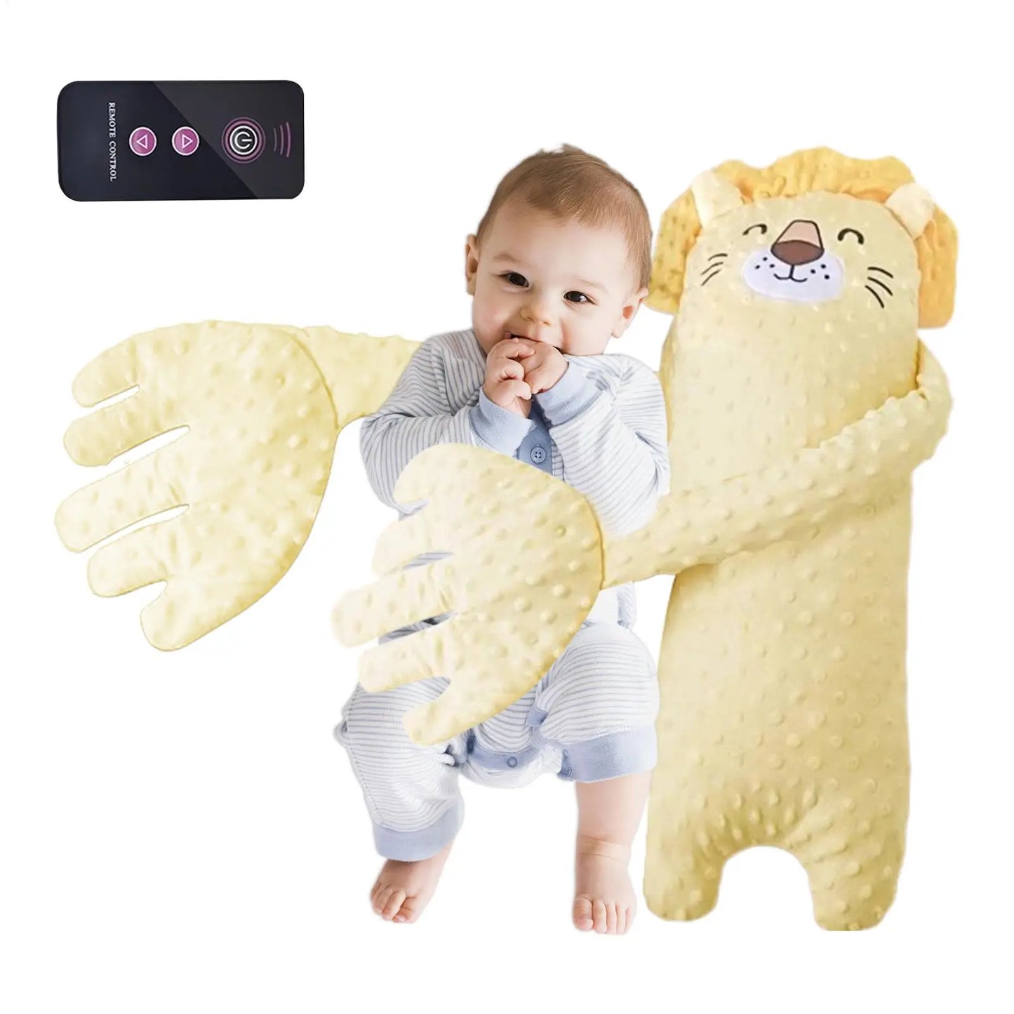 Baby Sleeping Patting Pillow with Soothing Palm Remote Control Electric Baby Hand Pillow Soothing Doll Palm Patting for Toddler
