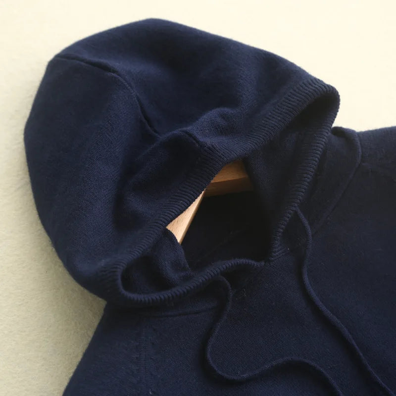 Autumn Winter Women Sweater 2025 New Solid Jumper Long Sleeve Hooded Pullovers Korean Fashion Loose Lady Casual Knitted Sweaters