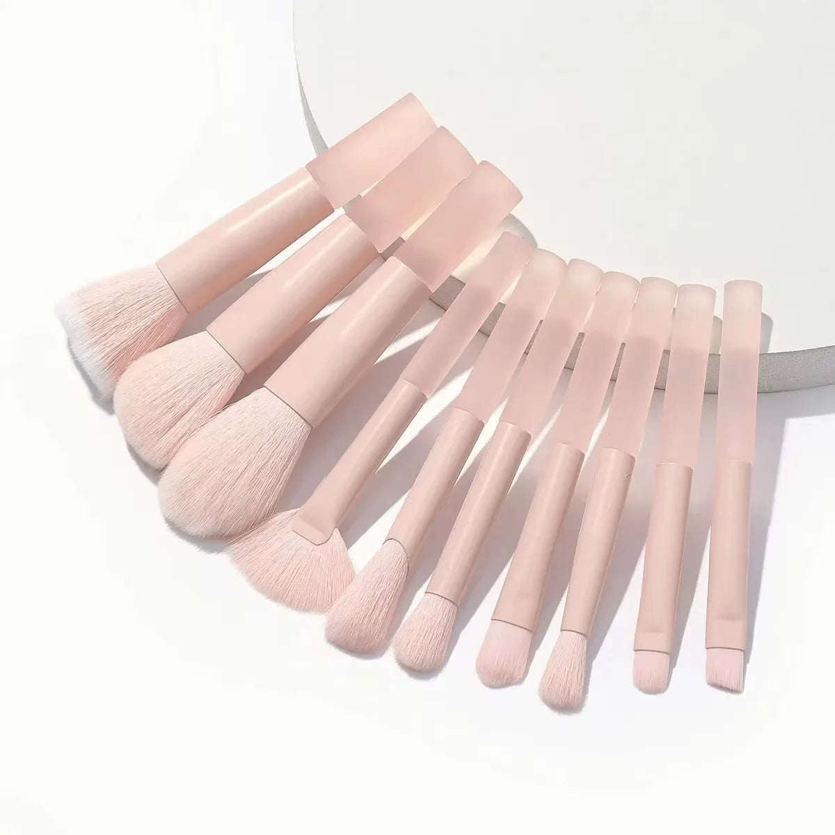 10PCS Makeup Brushes Set Eyeshadow Brush Angled Eyeliner Brush Fan Lash Brush Loose Powder Brush Makeup Tools
