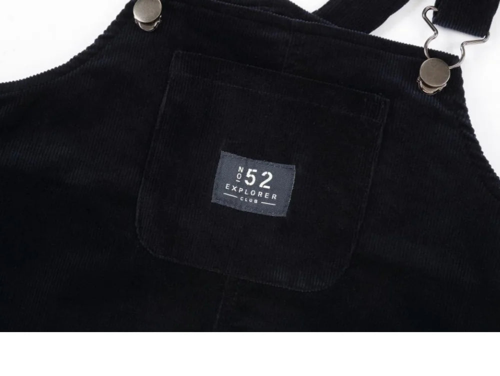AP AW26 Navy Blue Corduroy Collection Kids Boy Girl Fashion Geometric Print Shirt Family Matching Clothing Dress Top Jumper