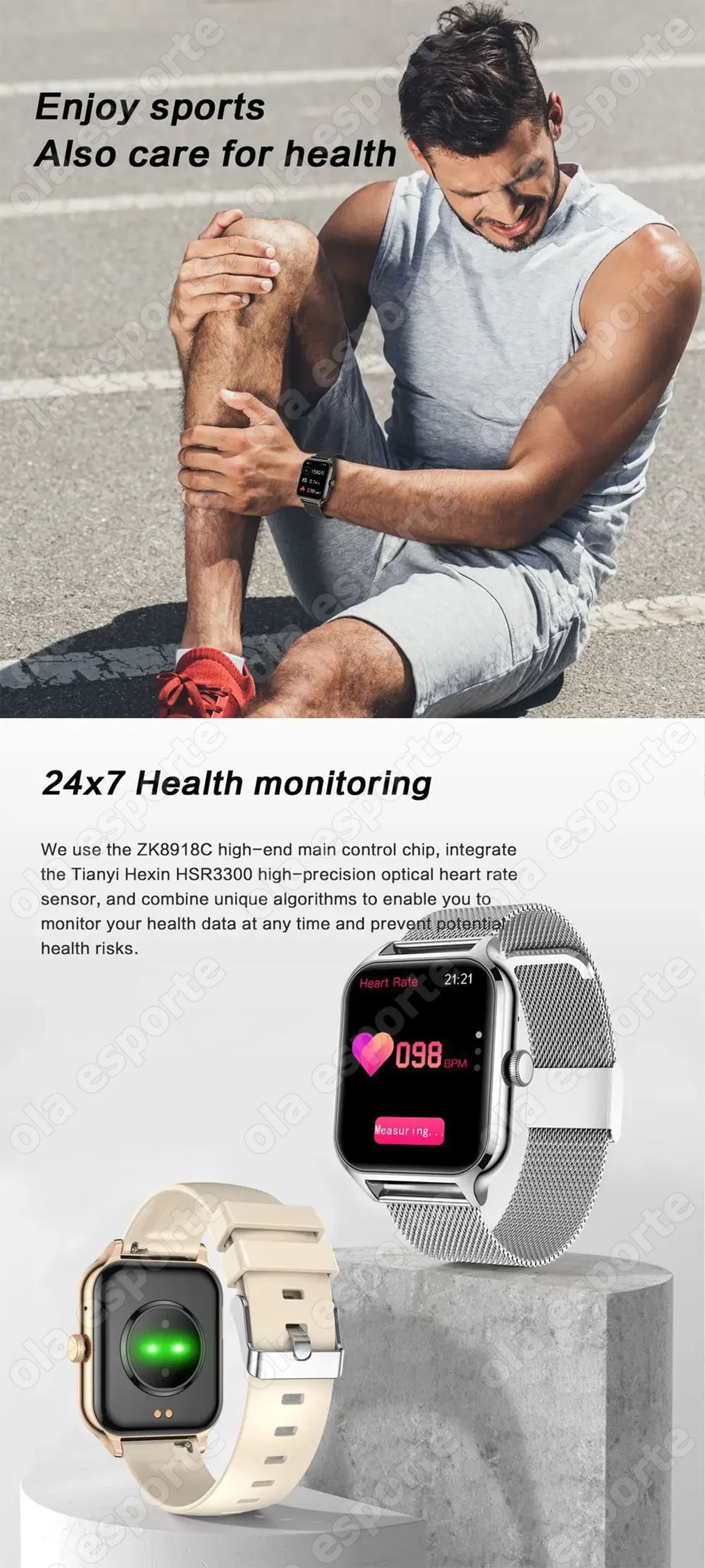 2026 Smart Watch For Android IOS Watches 2.01inch HD Display Bluetooth Call Message Alert Music Sports Smartwatch Men Women Gift