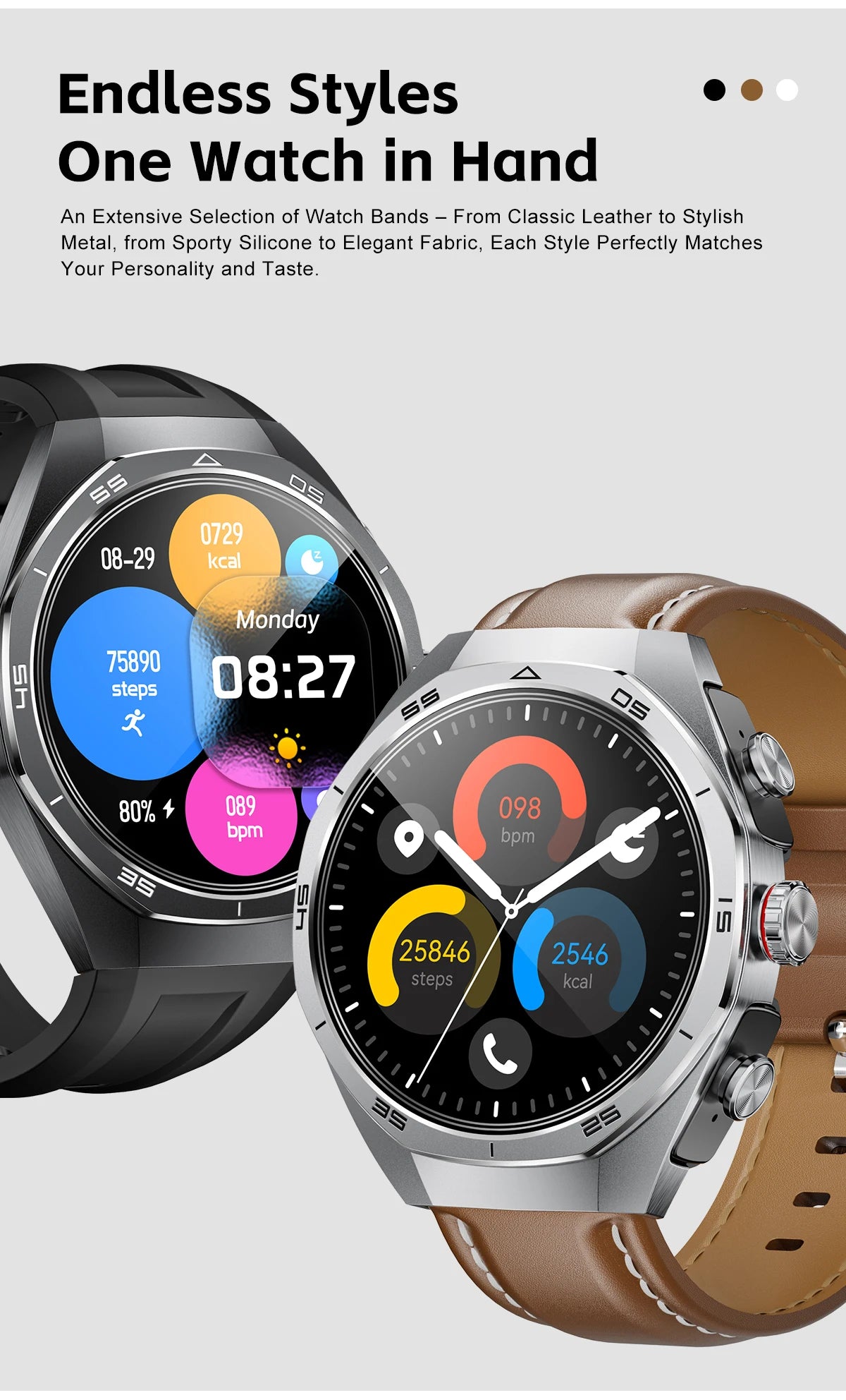 2026 New Smart Watch Men TWS 2-in-1 Bluetooth Earphones With Built-in Speaker HIFI  1.53HD SCreen Bluetooth Call IP67 Waterproof