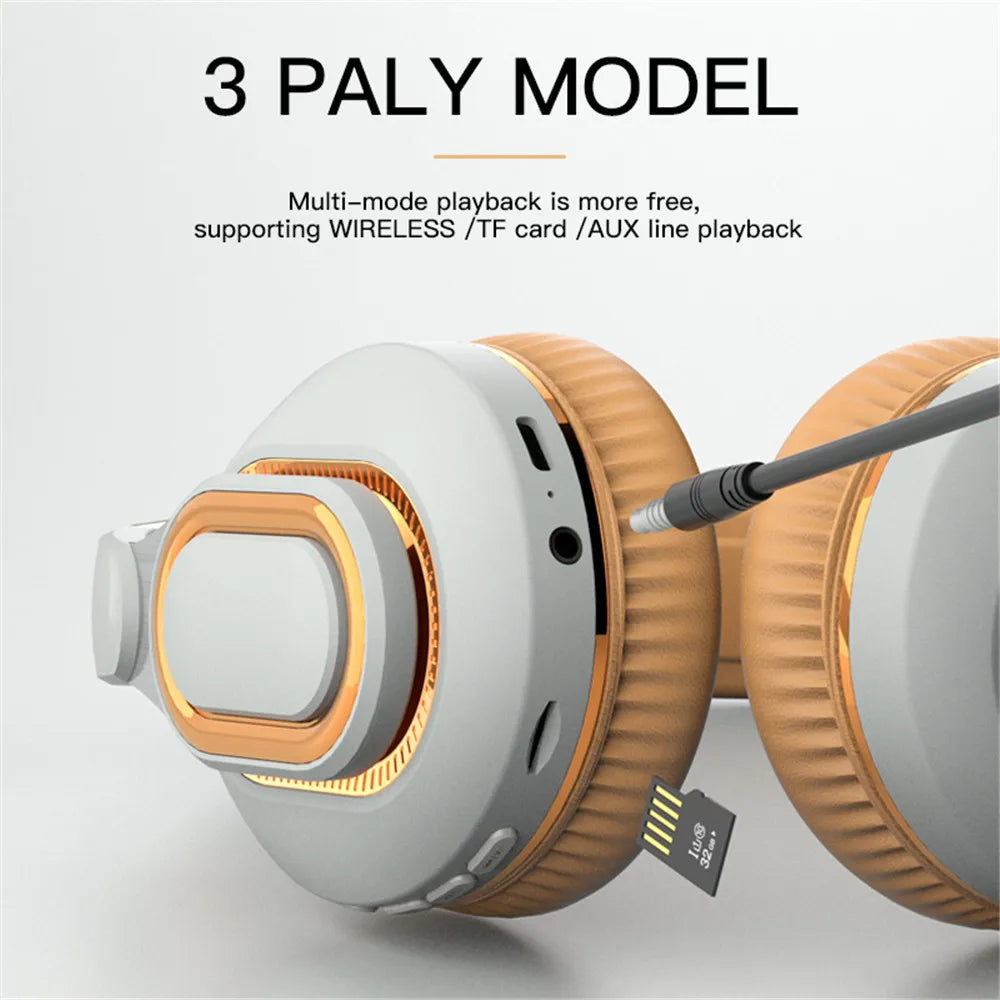 Bass Headphones Bluetooth Wireless Headsets Hifi Earphone Support TF-Card Mp3 FM Helmet with Mic For Xiomi iPhone Music Sport
