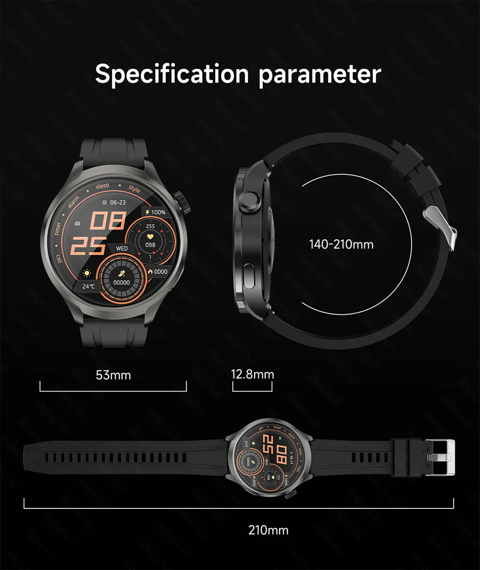 2024 New For HUAWEI Xiaomi Sports Smart Watches Men Call Watch 1.85 AMOLED Screen GPS Compass Altimeter Waterproof SmartWatch