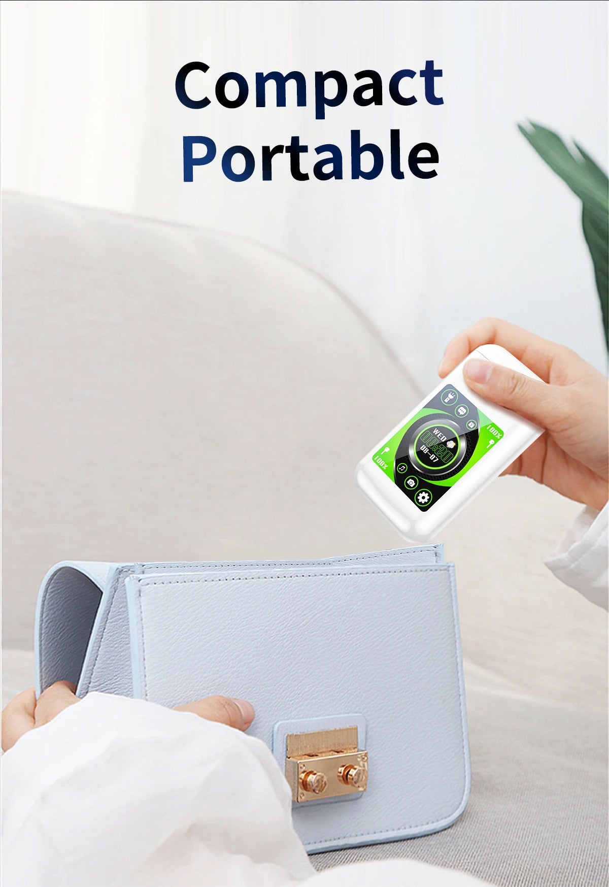 A98 3-in-1 Smart charging bank supports dialing Bluetooth headset 10000mah mobile power supply 2.8screen LCD