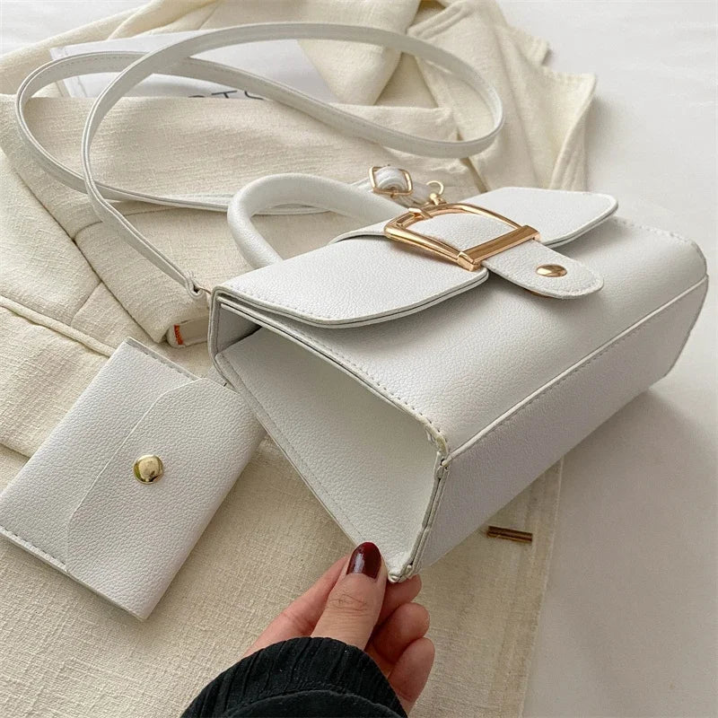7 Color Pu Leather Ladies Brand Shoulder Bag With Coin Purse Crossbody Small Phone Bag Female Flap Messenger Bag Silver