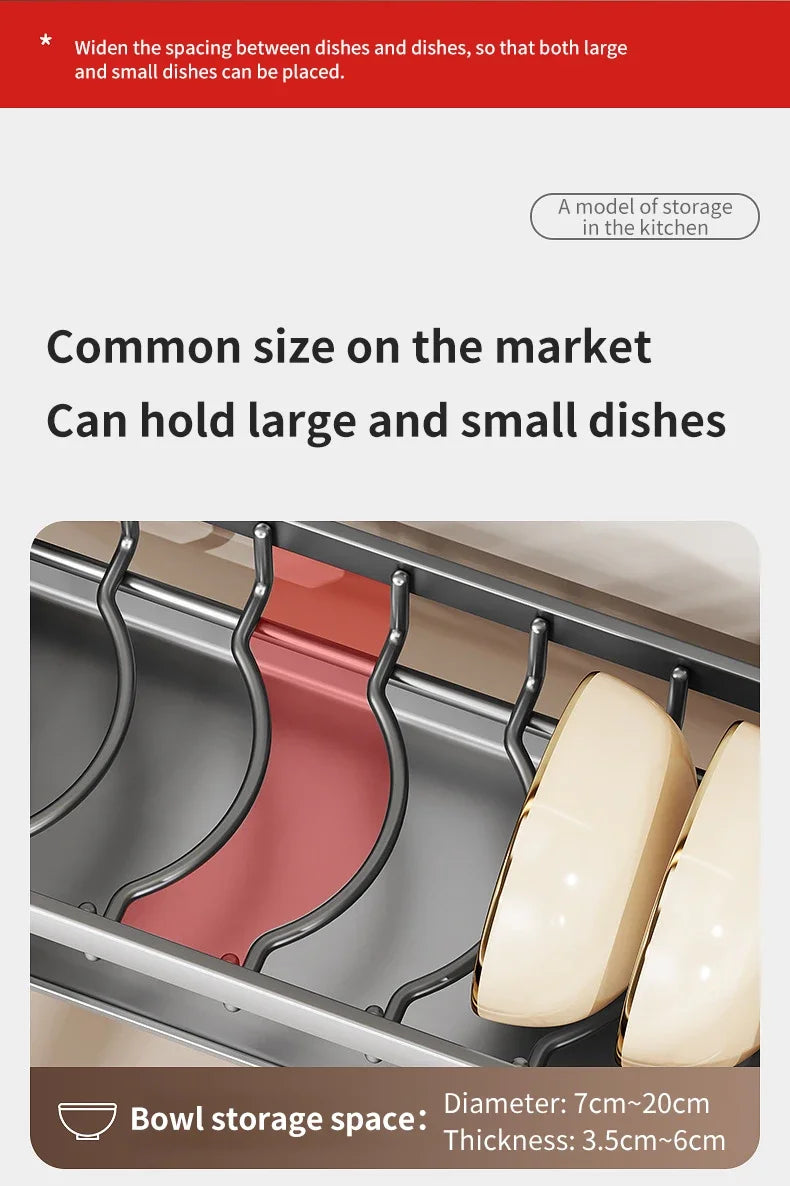 Floating Wall Drainer for Kitchen Dishes Multifunction Divider Spoon Kitchen Accessories Holder Organizers Storage Shelf Rack