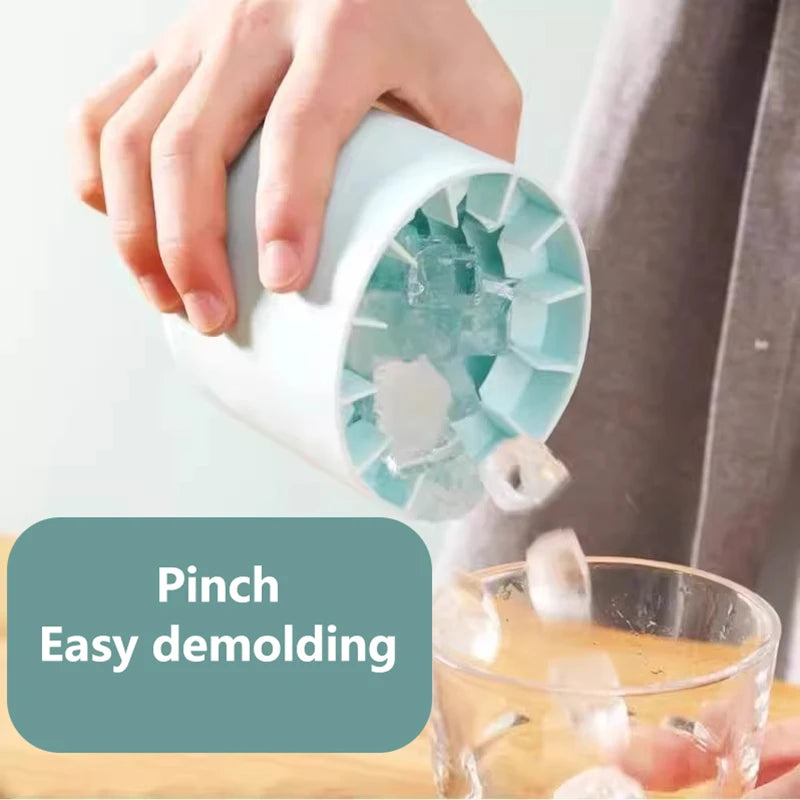 Silicone Ice Cube Mold Round Ice Bucket Summer Homemade DIY Refrigerator Freeze Ice Maker Creative Ice Cube Mold Kitchen Tools