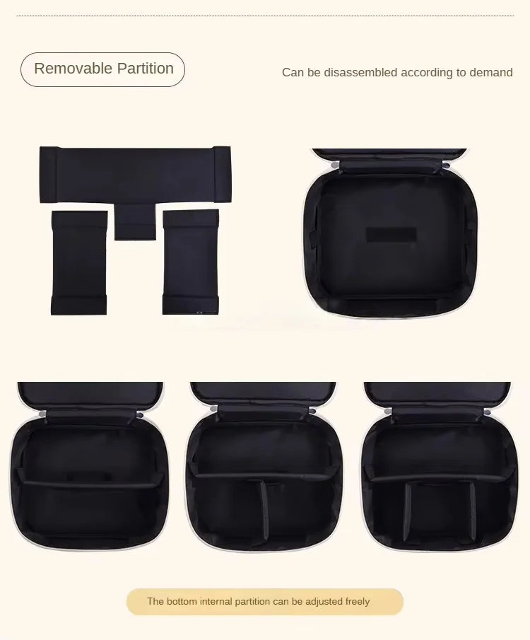 Multi-functional Cosmetic Bag Large-capacity Makeup Bag PU Double-layer Portable Travel Toiletry Pouch Women Makeup Storage Bag