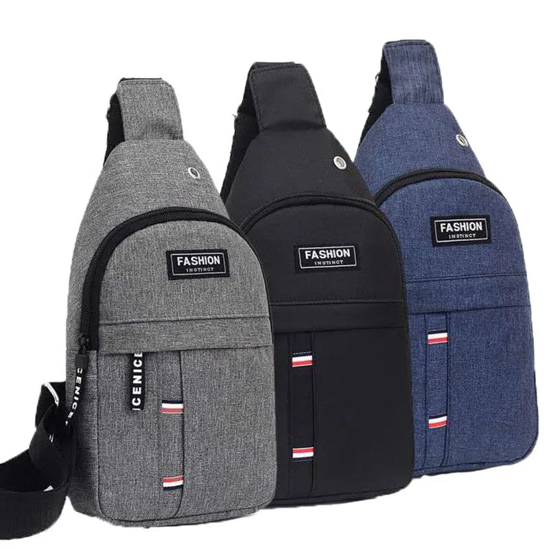 New Men Chest Bag New Nylon Multi Functional Crossbody Bag Fashion Versatile Men One Shoulder Chest Bag