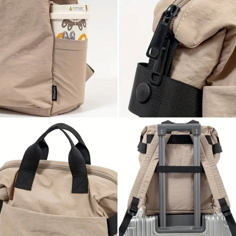 Fashion and Casual Men's and Women's Backpacks with Large Capacity and Multiple Pockets, Zipper Closure, Computer Compartment
