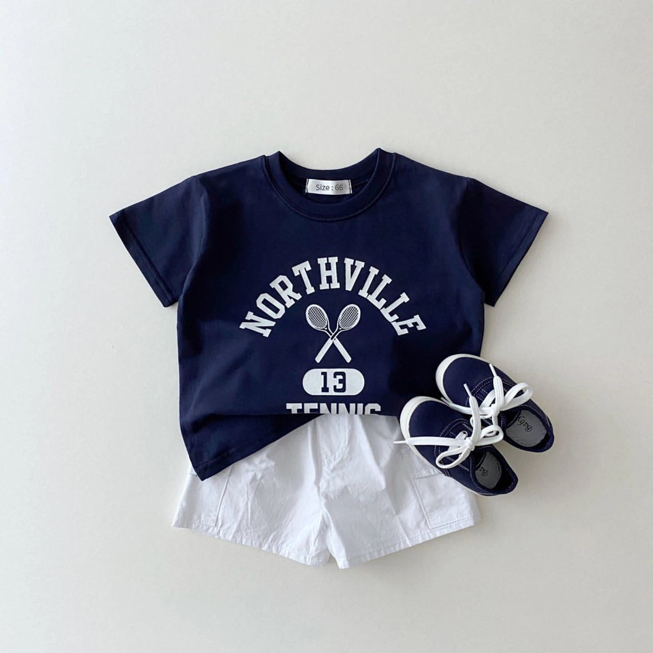 T-shirt Summer Clothing Infant Tank Top Letter Printing Cartoon Cute Boys and Girls Fashion Newborn Top