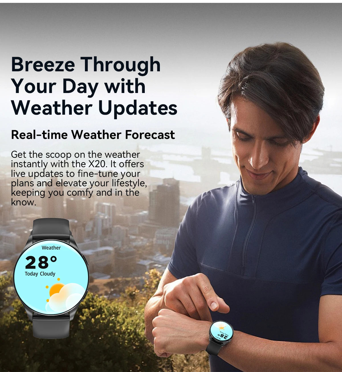 Blackview 2024 New Smartwatch X20 Watch AMOLED Display Hi-Fi Bluetooth Phone Calls Health and Fitness Tracking