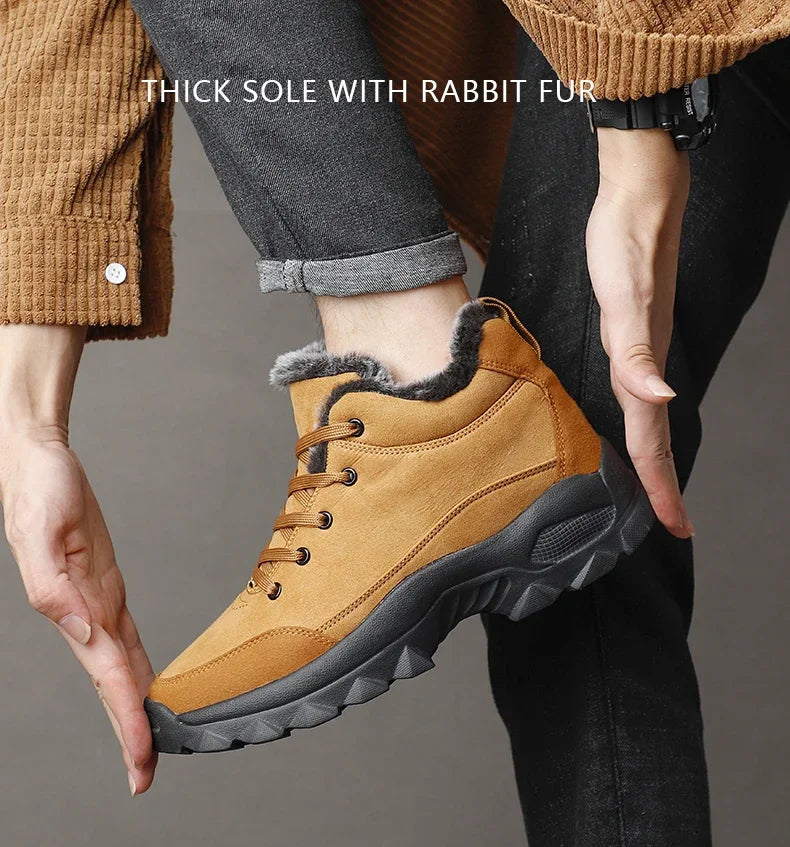 Men Winter Snow Boots with Fur Outdoor Sneakers Men Shoes 2023 New Male Warm Footwear Ankle Boots for Men Botines Botas Hombre