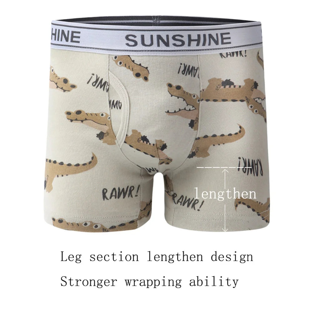 Baby Toddler Boys' Underwear,  100% Cotton Kids Underwear, Little Boys Briefs Soft Dinosaur Boxer Briefs(Pack of 6)