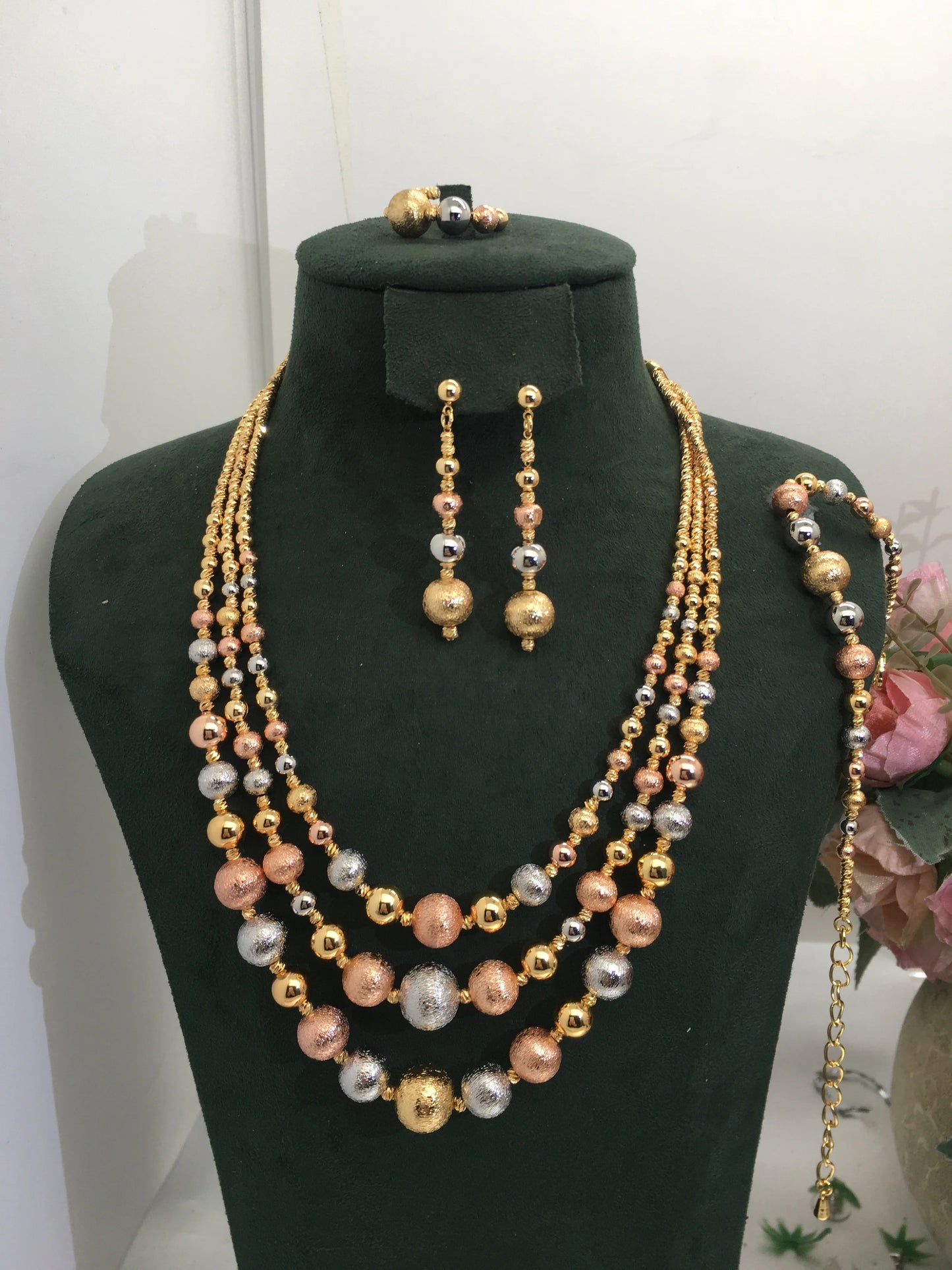 Jankelly  Trendy Fashion 2PCS Luxury Waterdrop Indian Jewelry Sets For Women Wedding Party Indian Dubai Bridal jewelry Sets