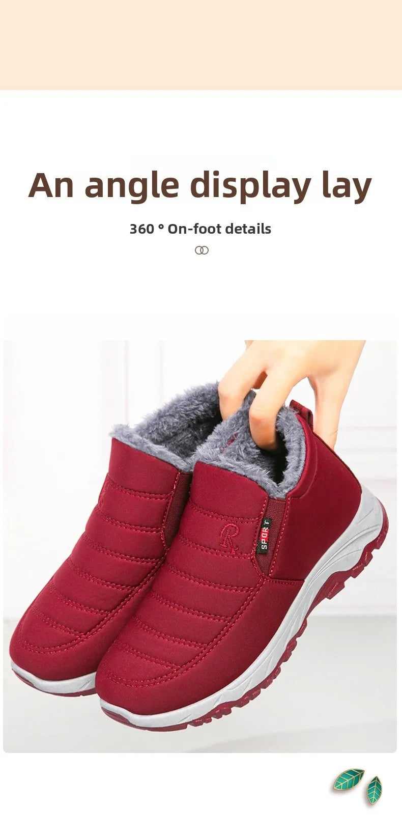 Waterproof Winter Boots for Men's  2025 New Plush Snow Boots Men's Ankle Boots Warm Black Couple Cotton Couples Platform Shoes