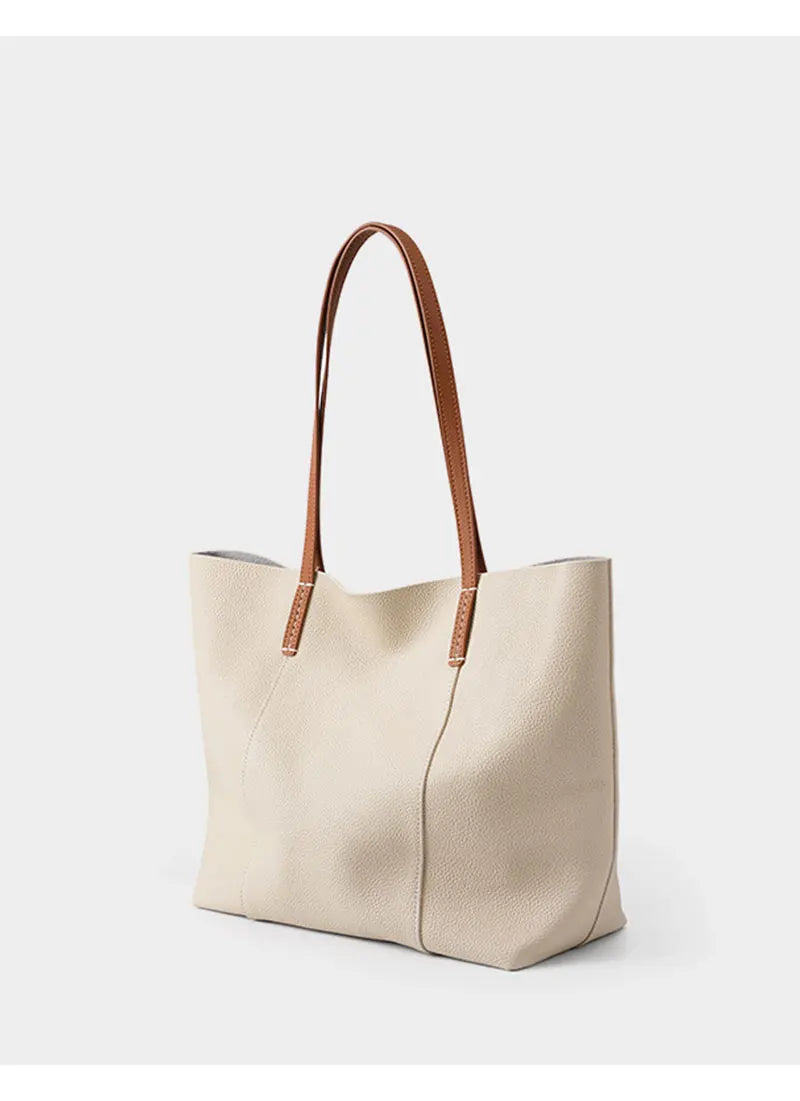 100% Genuine Leather Women's Tote Bags Luxury Designer Large Capacity Women Shoulder Bag Soft Cowhide Female Handbags 2378