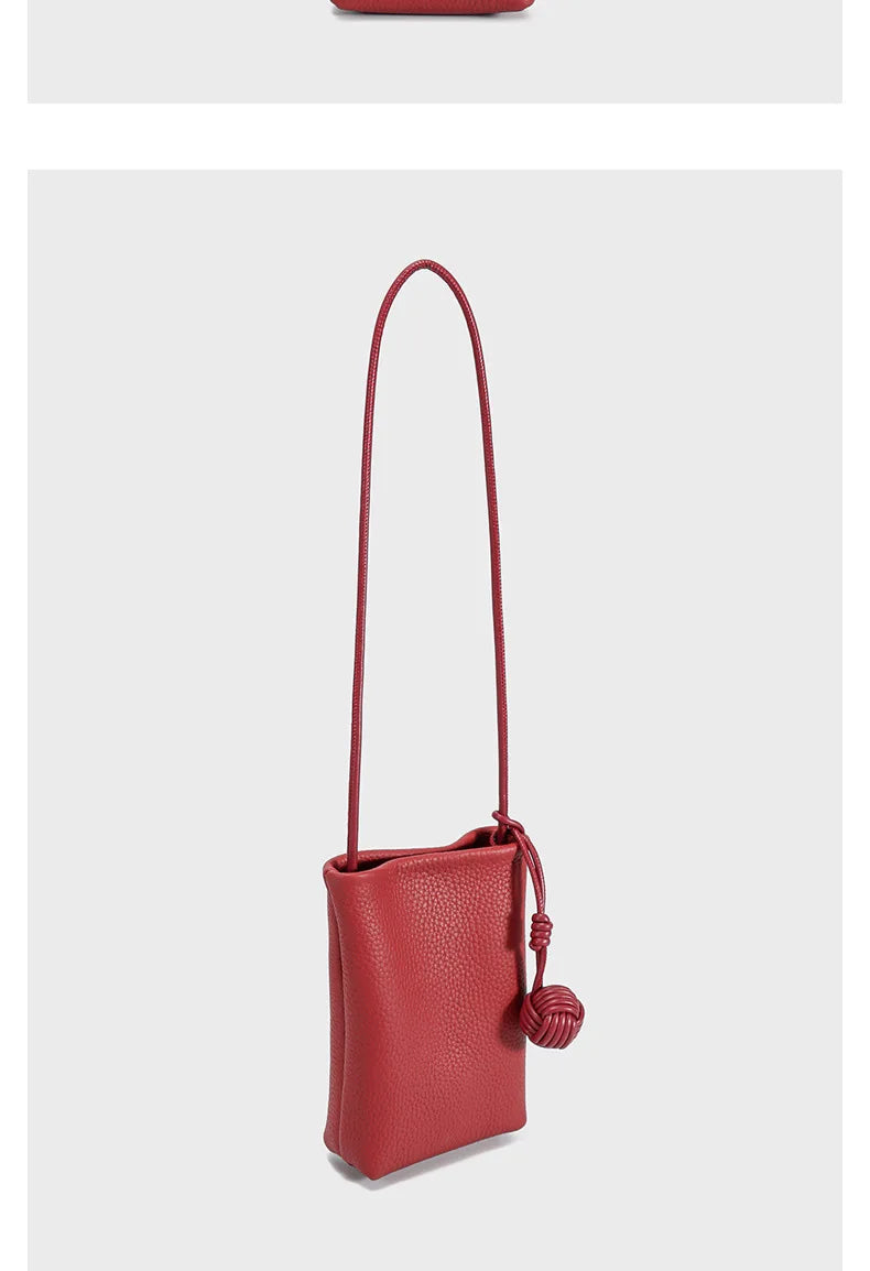 YANATARI mini Small Genuine Leather vintage Bag Crossbody Bag Luxury Hit Product Mobile Phone Shoulder Bag Women Mobile Bag