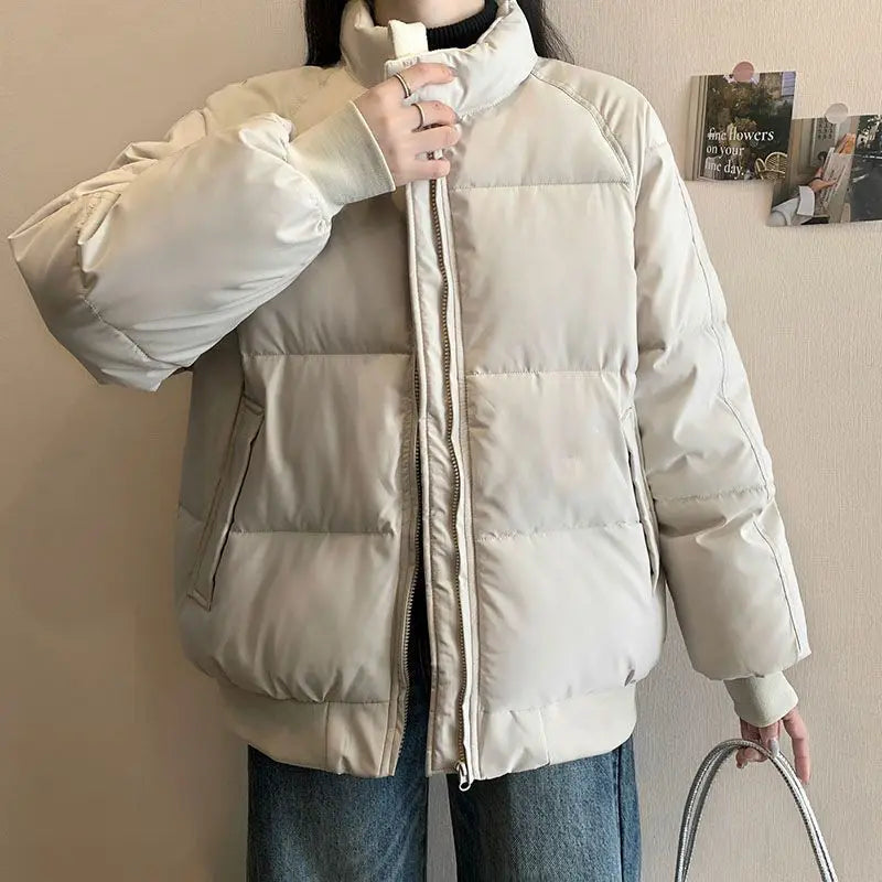 Down Cotton Jacket for Girls Winter Clothes 2025 New Loose Thickened Cotton Jacket Warm Cotton Jacket
