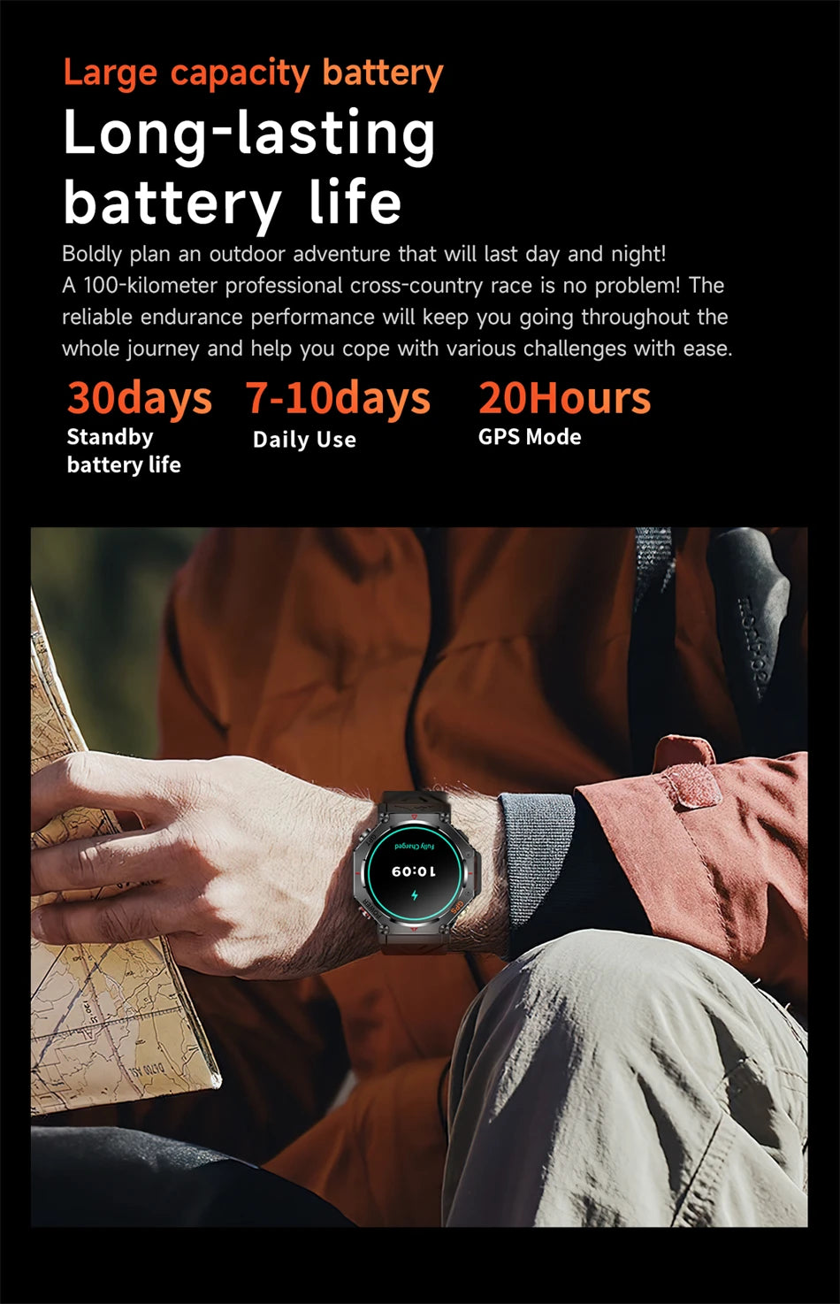 New GPS Positioning Smart Watch Men GPT AI Voice Assistant Bluetooth Call 3ATM Waterproof Compass Outdoor Sports Smartwatch 2025