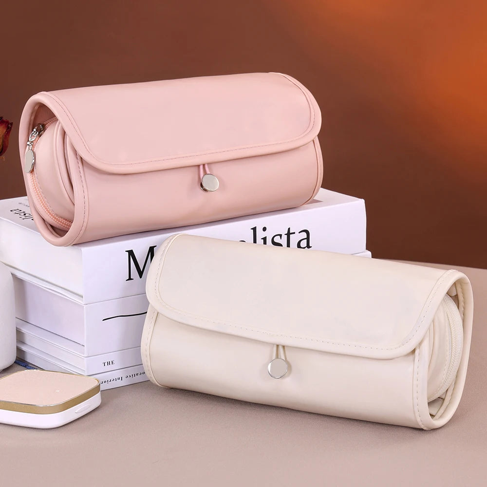 1pc large capacity multifunctional makeup bag, makeup brush bag, storage bag, portable folding beauty makeup makeup storage bag
