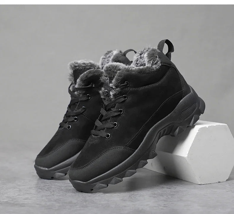 Men Winter Snow Boots with Fur Outdoor Sneakers Men Shoes 2023 New Male Warm Footwear Ankle Boots for Men Botines Botas Hombre