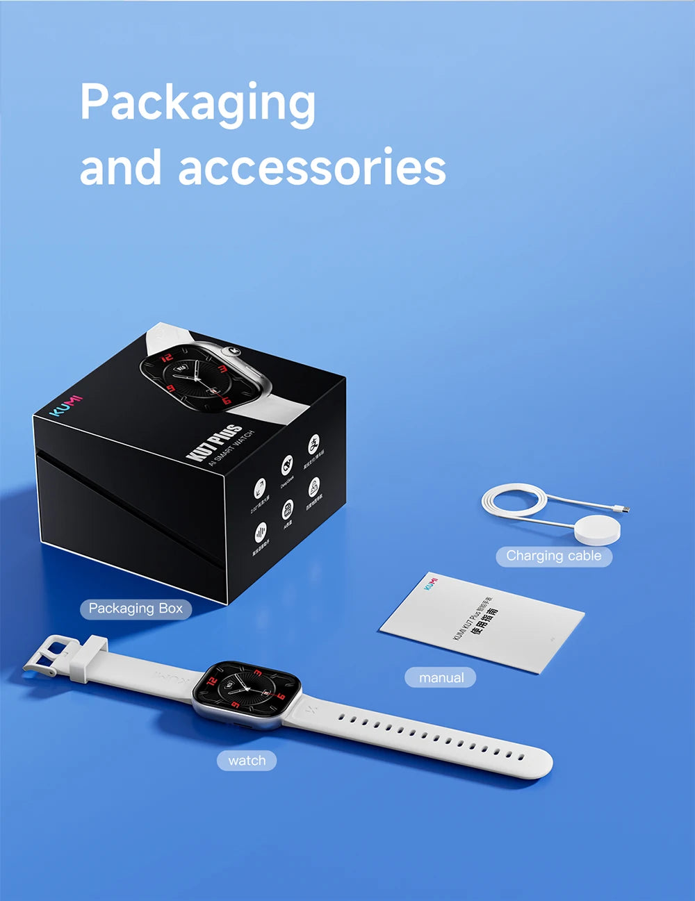 Original KUMI KU7 Meta & Plus Smart Watch