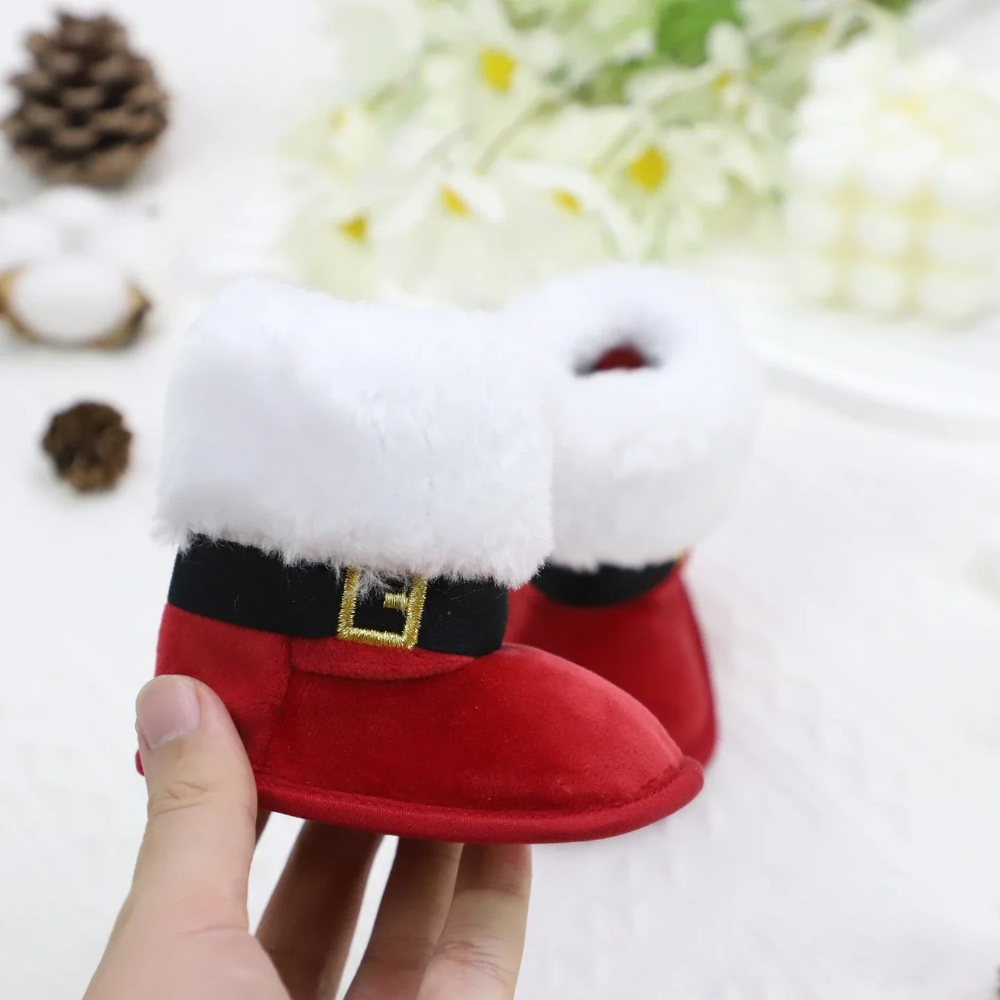 0-1 Year Old Baby Winter Thick and Warm Snow Boots With Added Fleece Soft Soled Warm High Boots