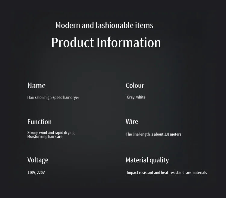 New Hair Salon Hair Dryer EU/UK Plug High-Power Quick Drying Net Red Blue Light Hair Salon Home Silent Hammer Hair Dryer