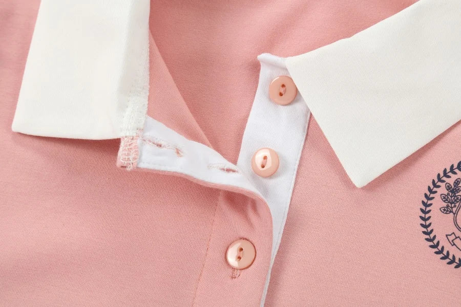 AP SS26 teen women loose contrast collar shirts girls ladies fashion cotton casual shirt tops clothing