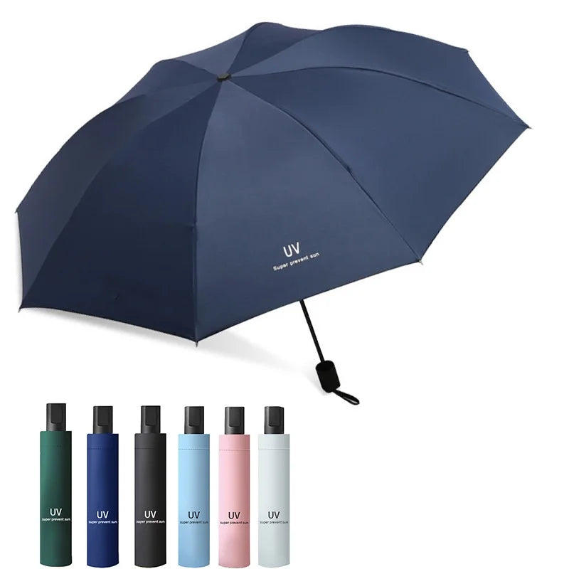 Umbrellas Sun Umbrellas Cartoon Rain and Sunny Manually Folded Student Portable Umbrellas Sunshade Accessories Outdoor Equipment