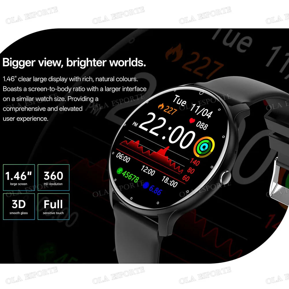 2026 smart watch HD  touch screen ，5ATM waterproof，remote control，GPS tracking，heart rate monitor smartwatch for ios Andriod