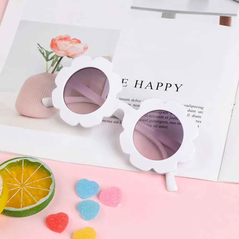 2024 New Sun Flower Round Cute kids sunglasses UV400 for Boy girls toddler Lovely baby sun glasses Children Oculos de sol