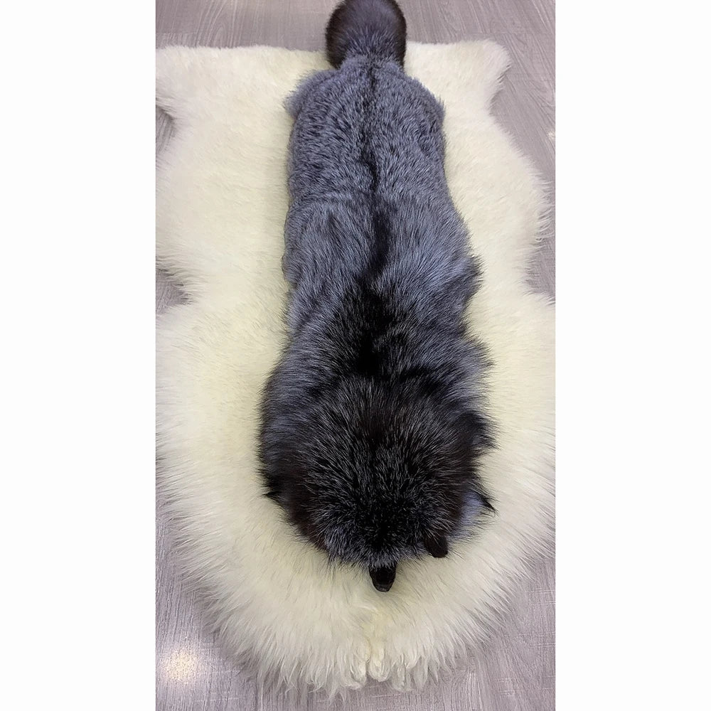 Winter Warm Large Real Fox Fur Collar Natural Fur Coat Scarves Luxury Women Men Jackets Hood Shawl Decor Female Neck Scarf Wraps