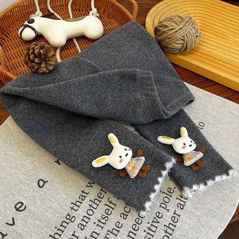 Girls' Fleece-lined Leggings for Autumn and Winter Thickened One-piece Fleece Pants for Kids Stylish Warm Pants for Baby
