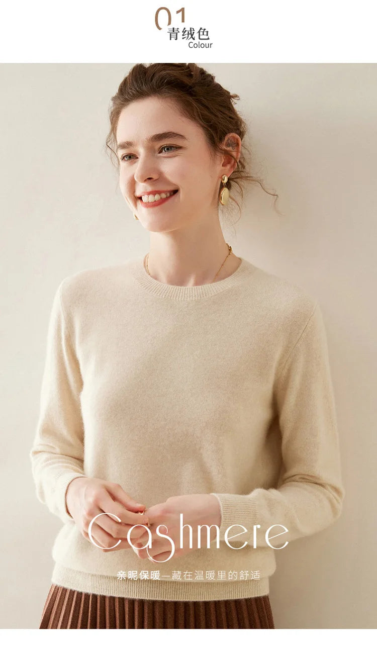 WinvyNee Cashmere Women Sweater Long Sleeve O neck Merino Wool Jumper Solid Knitwear Casual Pullover Tops Jumper Autumn A1054001