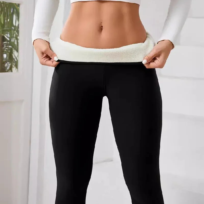 Winter Super Warm Leggings Women High Waist  Thermal Pants Thicken Slim Elastic Tights Stretch Outdoors Pants