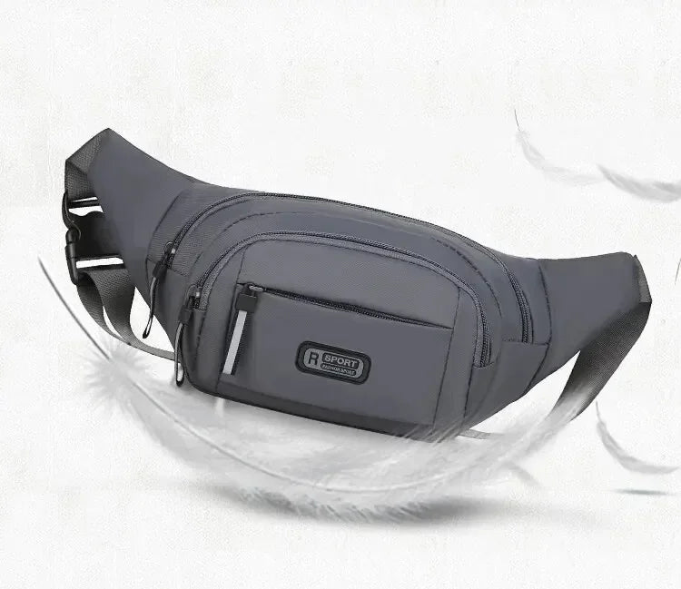 Men's Large Capacity Fitness Waist Pack Portable Anti Theft Ultra Thin Small Chest Bag Sports Outdoor Leisure Running Waist Bag